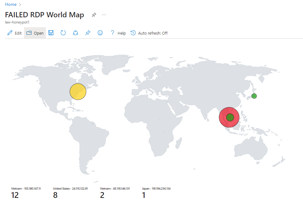 Azure Sentinel Map